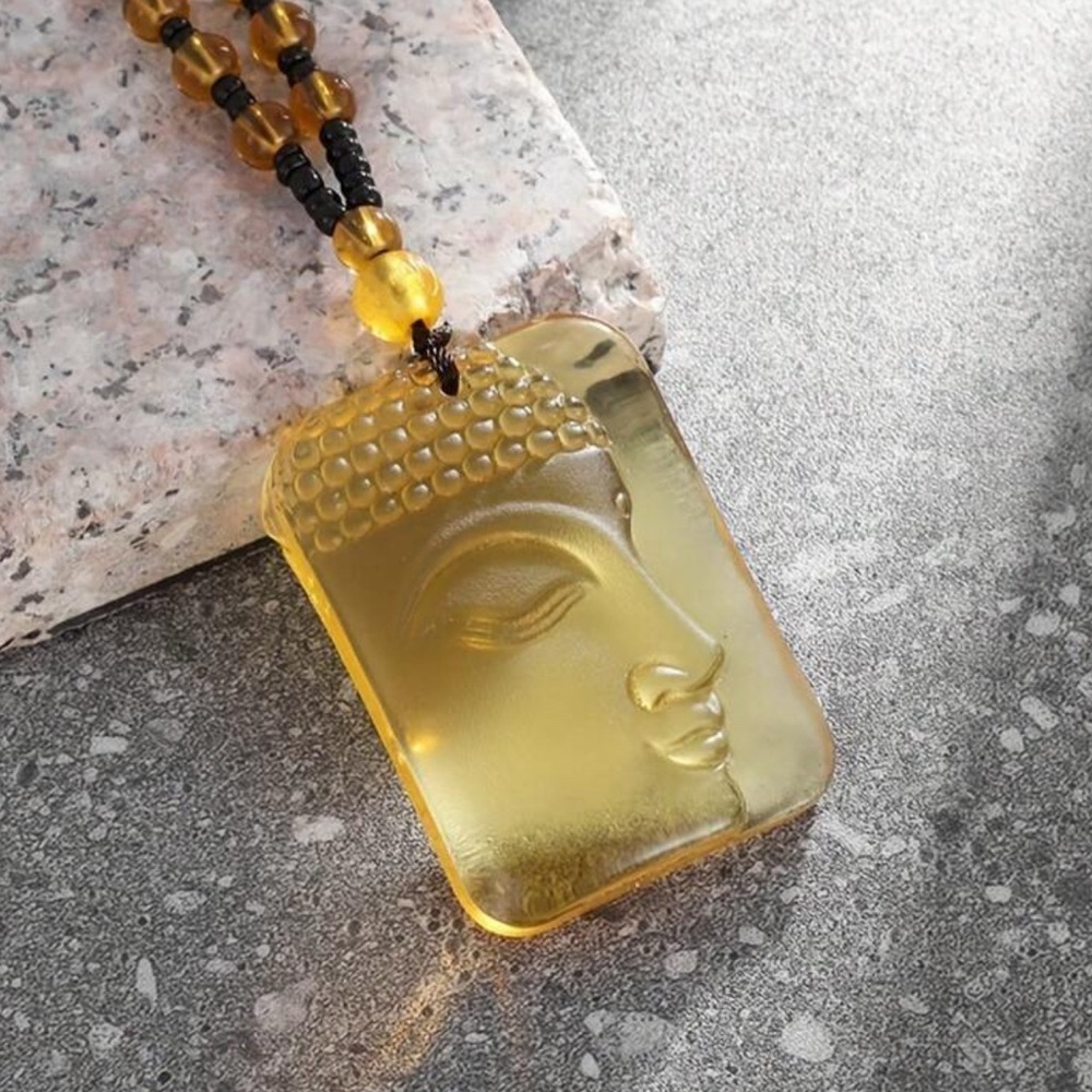 Elegant Gold Buddha Pendant Necklace - Picture 2 of 14